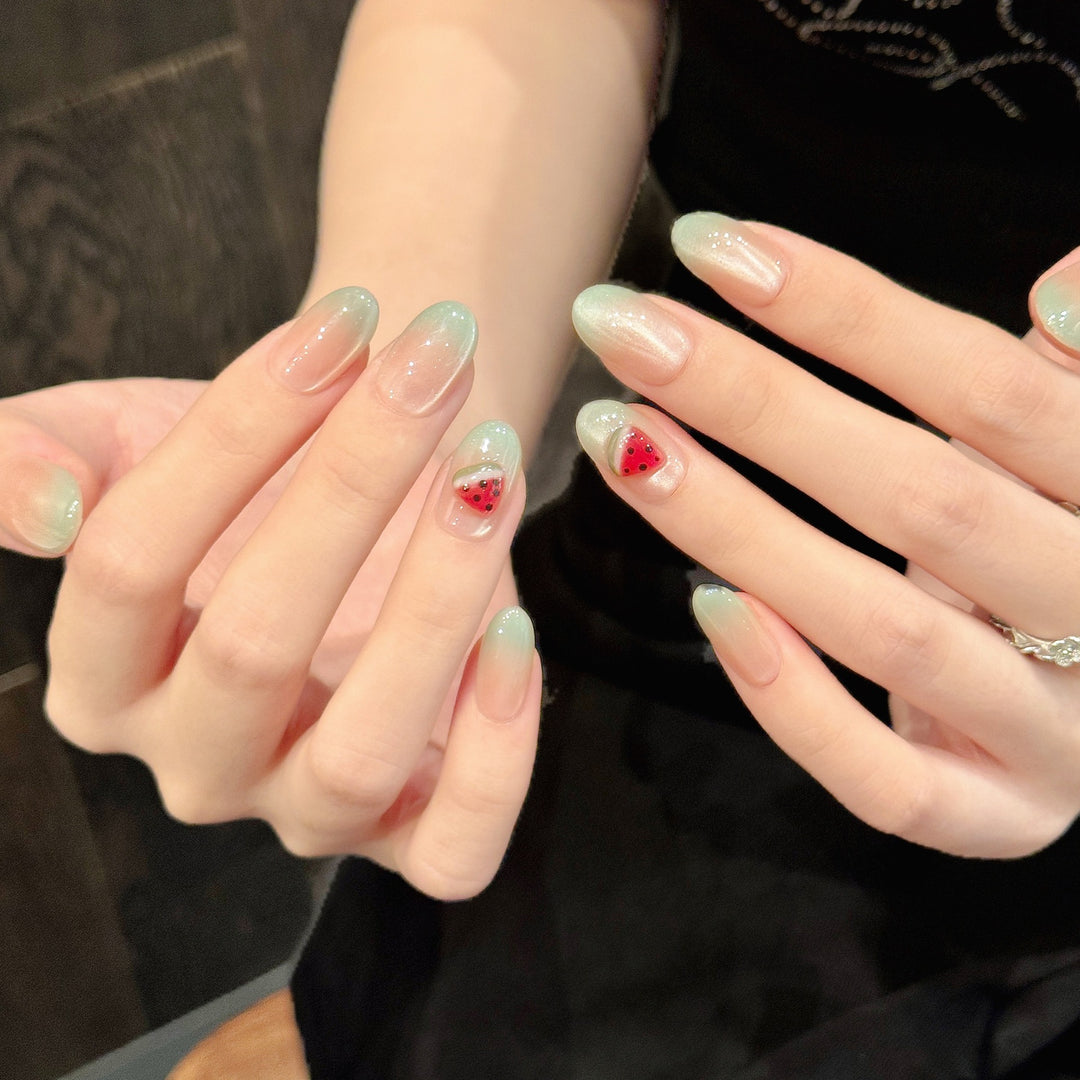 Künstlerisches Obst-Themen Press-On Nagelkunstset