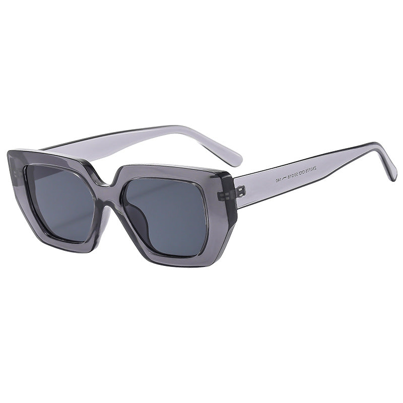 Damen moderne geometrische Sonnenbrille mit auffälligem Rahmen Karnz