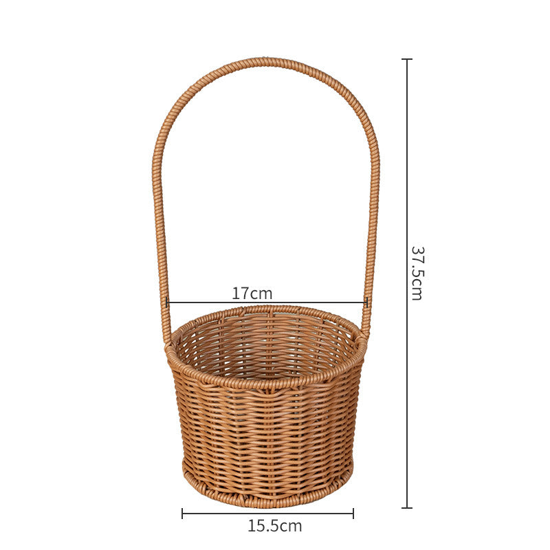 Handgefertigter Rattan-Aufbewahrungskorb Karnz