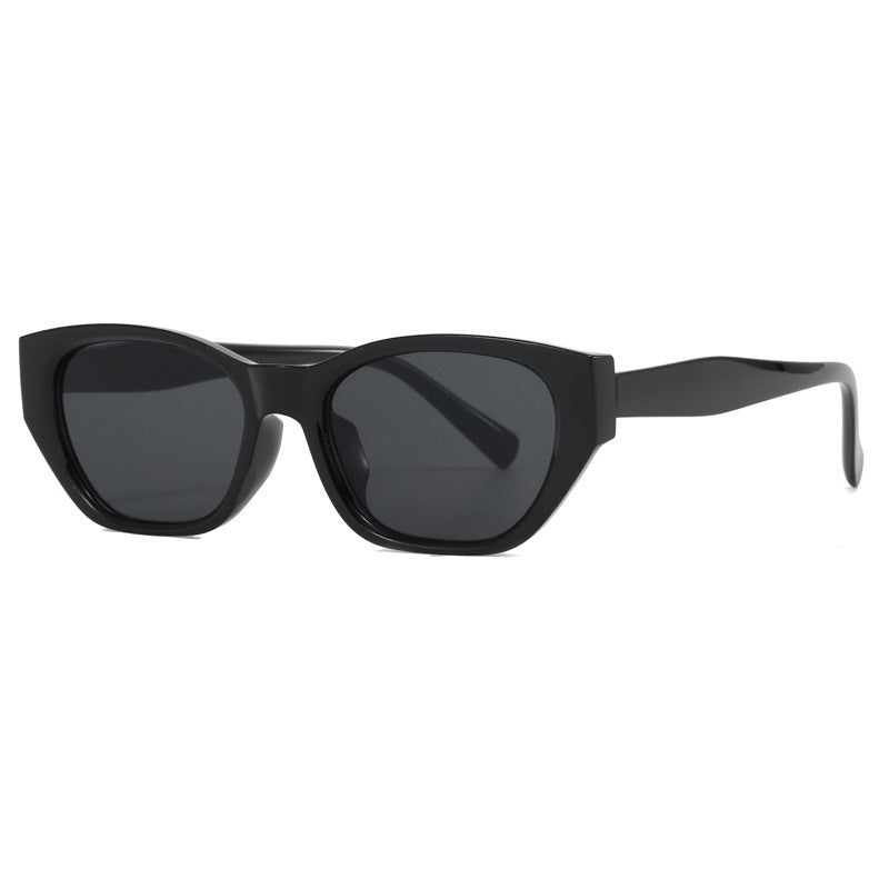 Damen futuristische Cat-Eye Sonnenbrille mit transparentem Rahmen und komfortablem UV-Schutz Karnz
