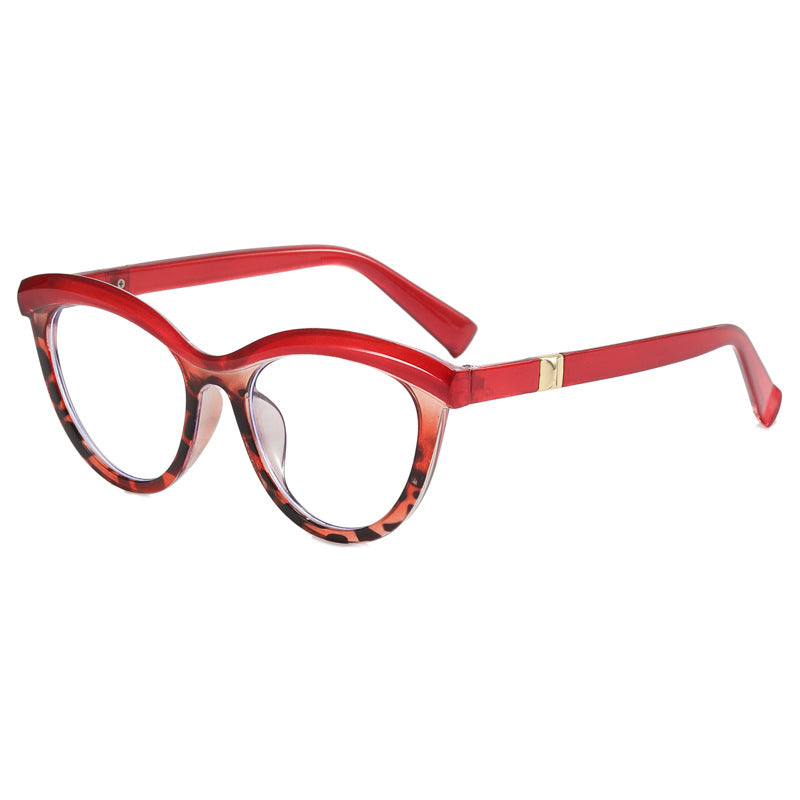 Damen Cat-Eye Brille mit feinem Rahmen und eleganten Akzenten Karnz