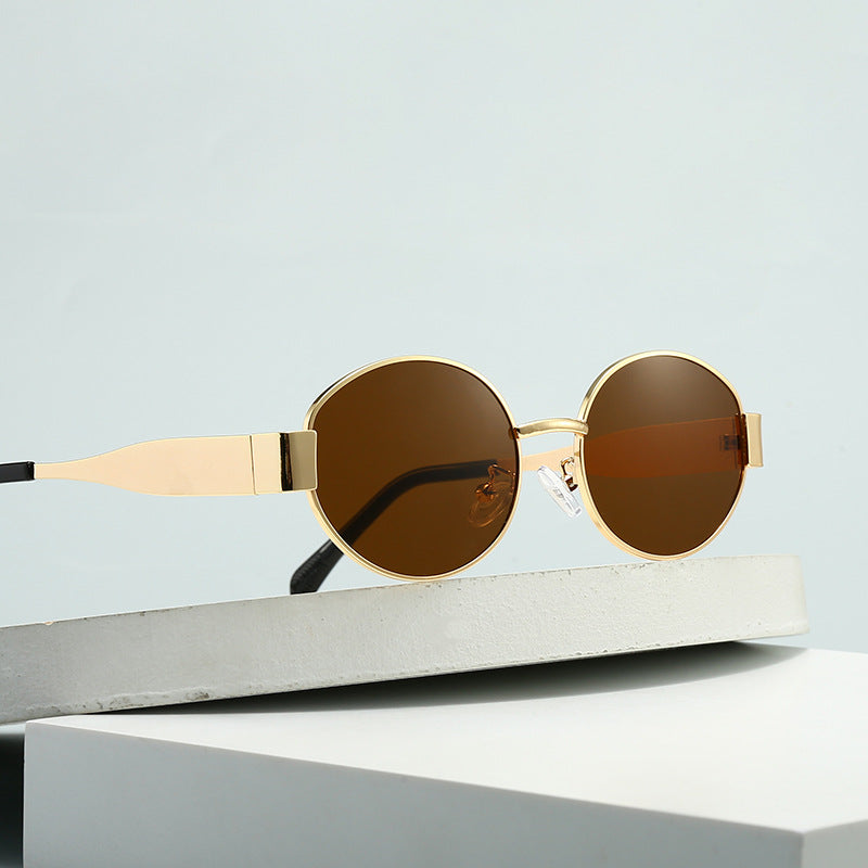 Damen modische ovale Sonnenbrille mit einzigartigem Rahmen Karnz