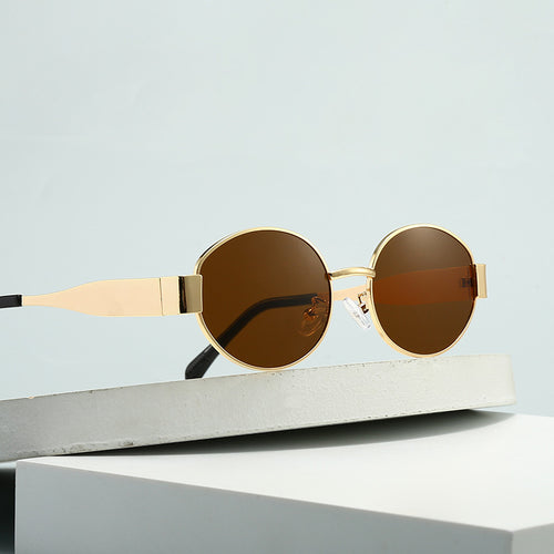 Damen modische ovale Sonnenbrille mit einzigartigem Rahmen Karnz