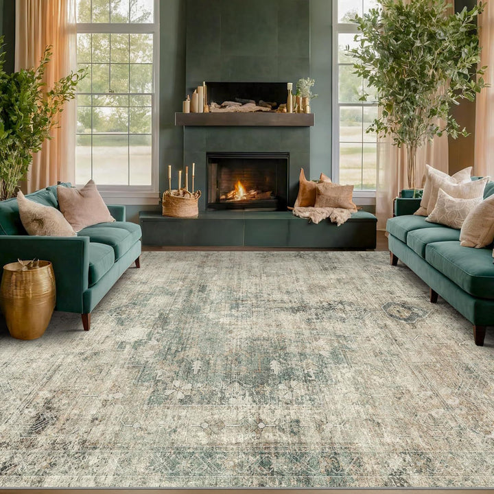 Vintage Inspiriert Abgenutzter Teppich