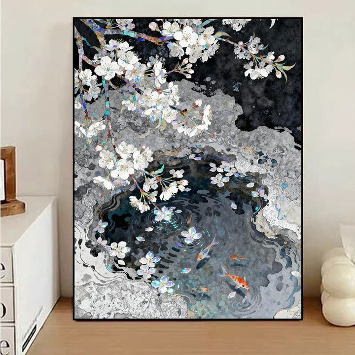 Floral Water Reflection Leinwandkunst Karnz