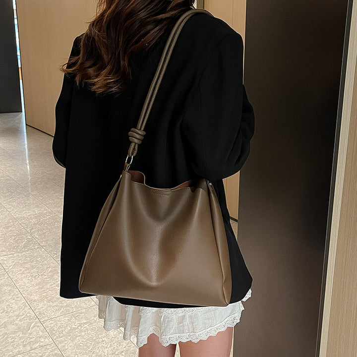 Minimalistische F faux Leder Hobo Tasche Karnz
