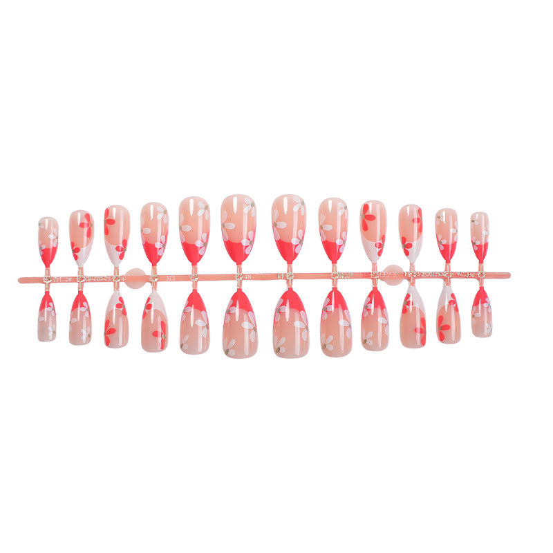Blumenmuster Press-On Nail Set Karnz