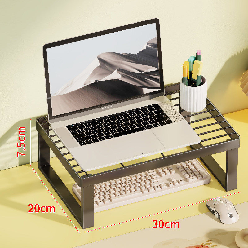 Grid-Top Desktop Laptop und Monitor Riser Regal mit erhöhtem offenem Unterlagerung
