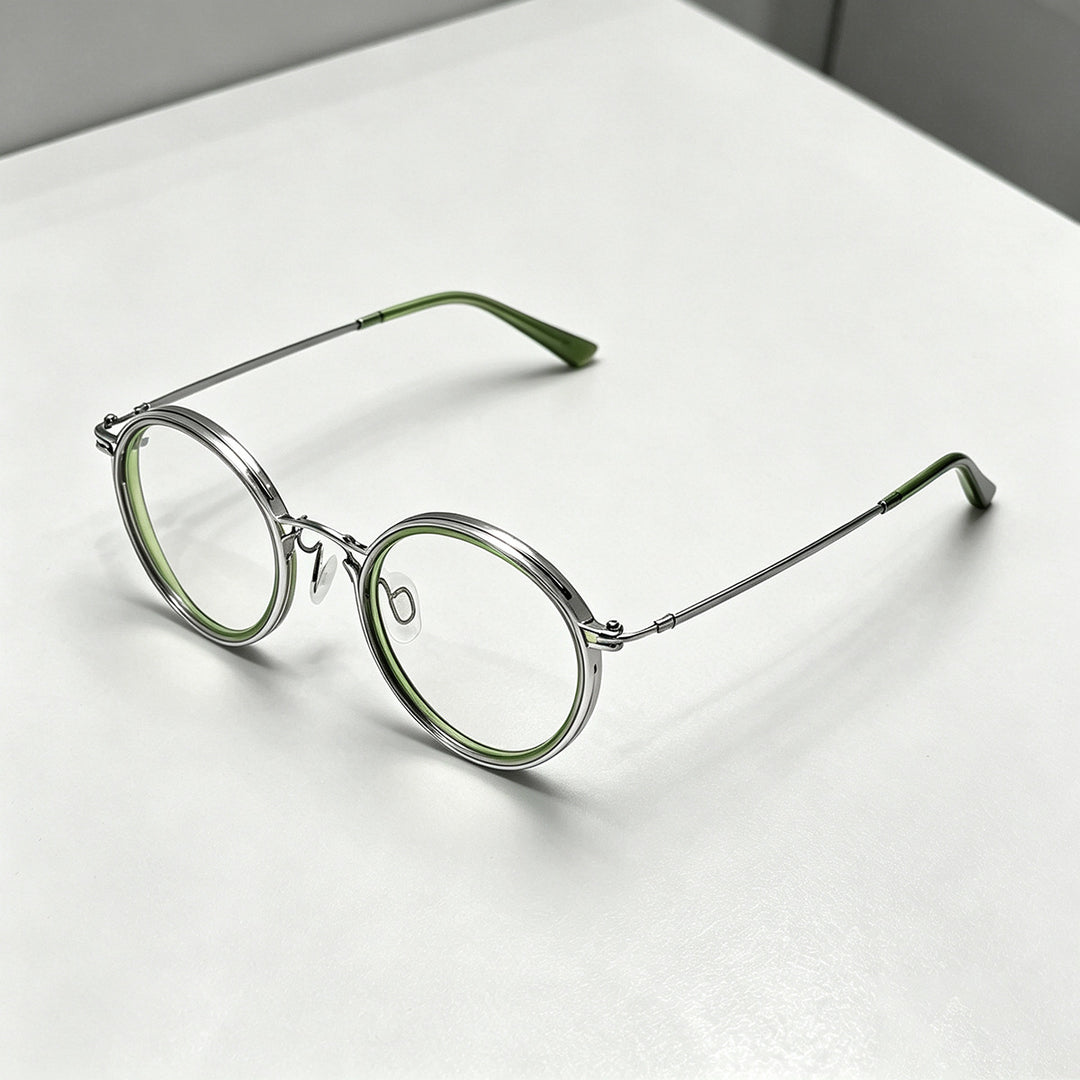 Modische Runde Rahmenbrille Karnz