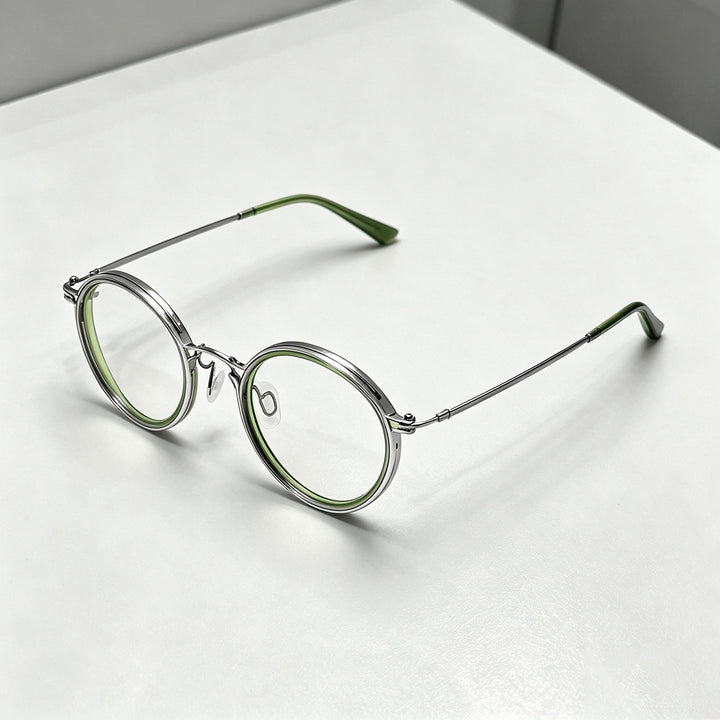 Modische Runde Rahmenbrille Karnz