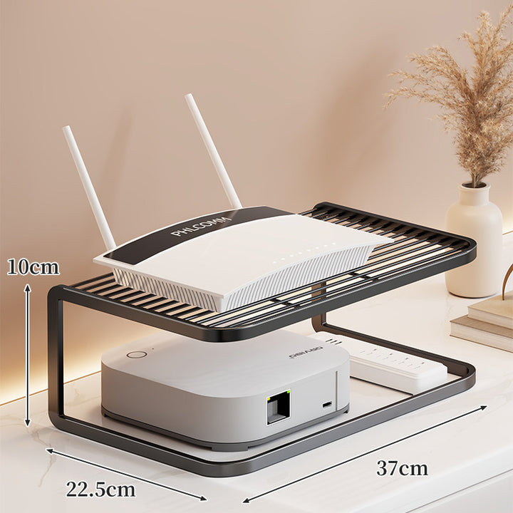 Belüfteter Desktop-Router- und Modemständer-Organizer