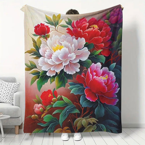 Blumenmuster-Wurfdecke