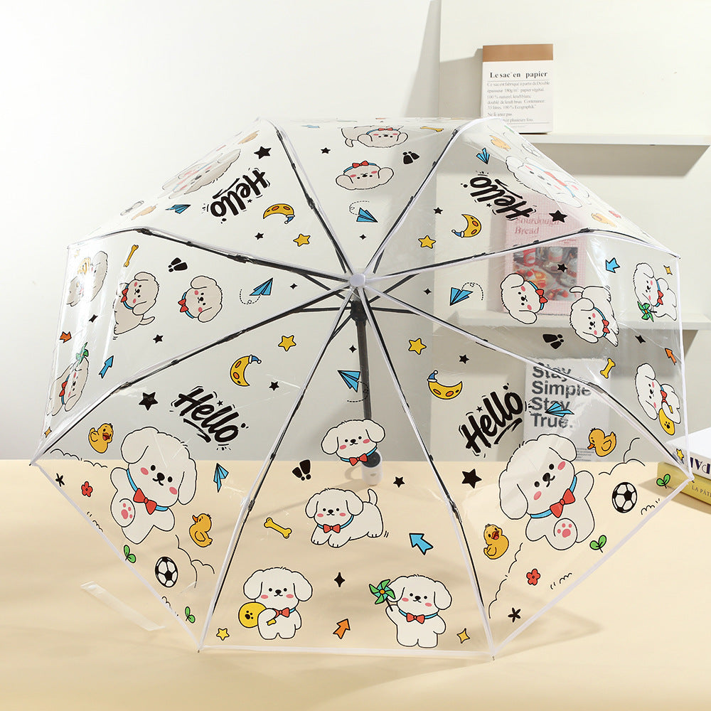Damen Haustiermotiv Regenschirm Karnz