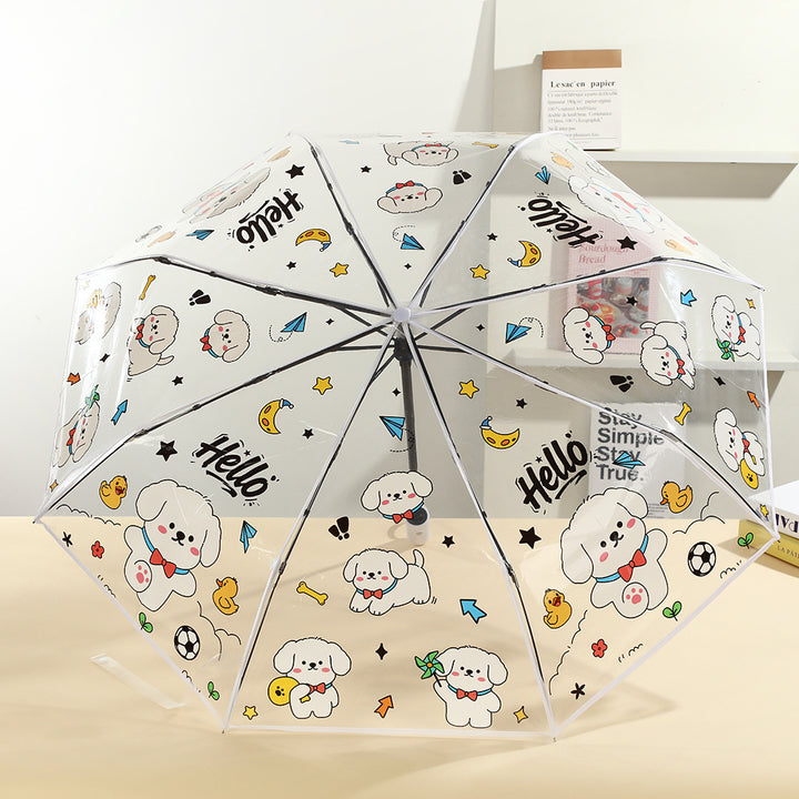 Damen Haustiermotiv Regenschirm Karnz