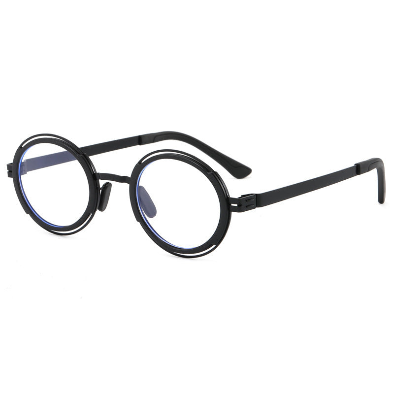 Damen modische runde Sonnenbrille mit elegantem Metallrahmen Karnz