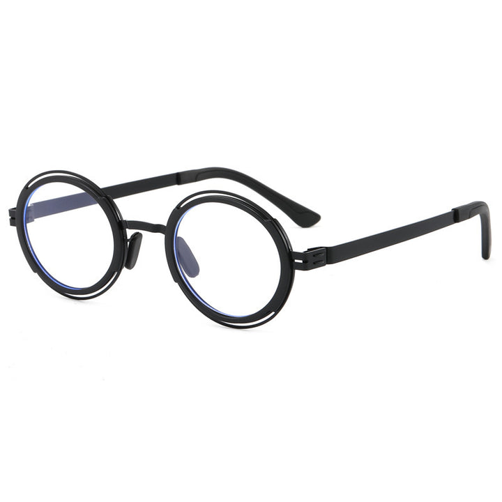 Damen modische runde Sonnenbrille mit elegantem Metallrahmen Karnz