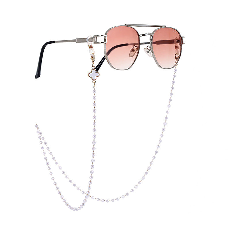 Elegante Perlen Sonnenbrillen Kette Karnz