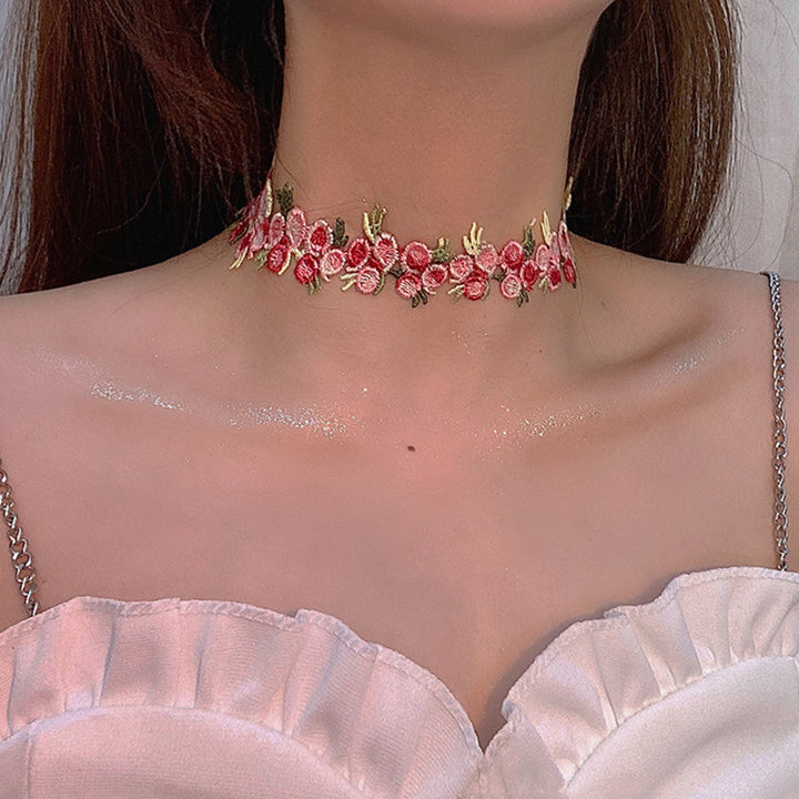 Florale Choker Halskette Karnz