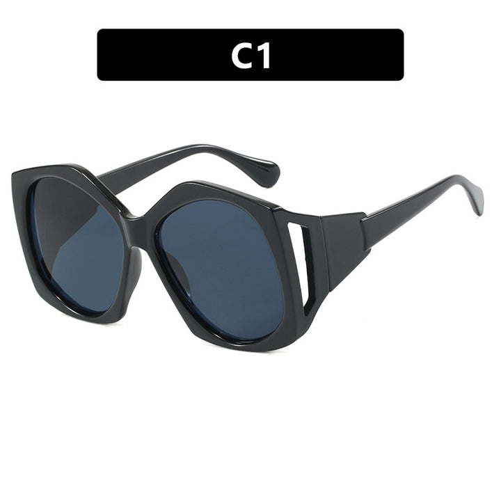 Damen oversized Sonnenbrille mit futuristischem Design Karnz