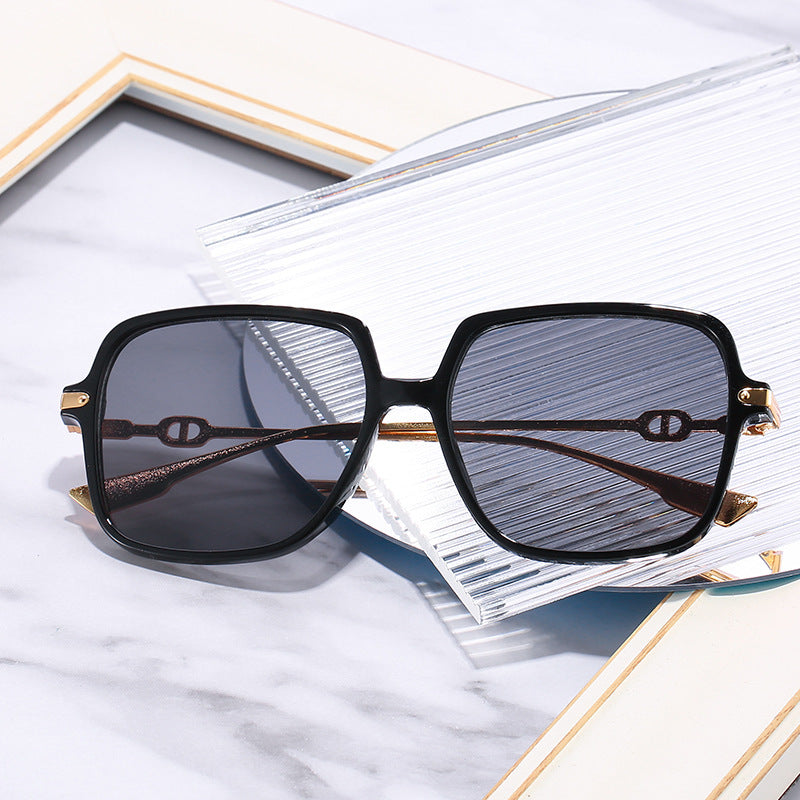 Oversized Chic Quadratrahmen Sonnenbrille Karnz
