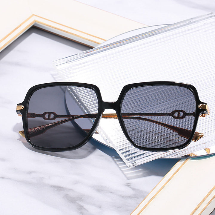 Oversized Chic Quadratrahmen Sonnenbrille Karnz