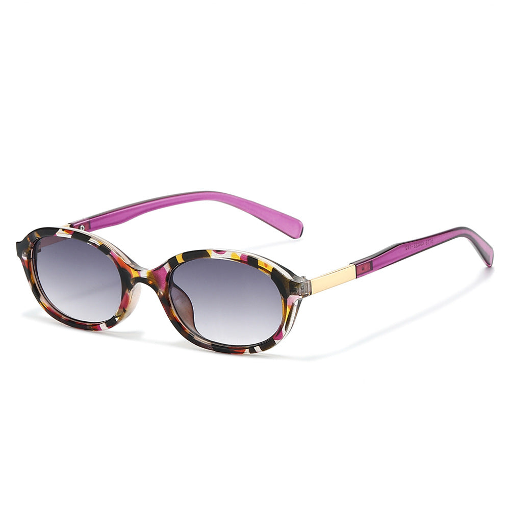 Elegante Vintage-Ovalrahmen-Sonnenbrille Karnz