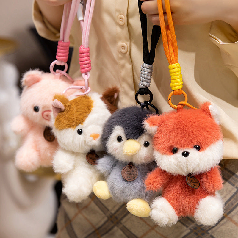 Plüschkaninchen-Taschenanhänger mit langen, schlaffen Ohren und Clip Karnz