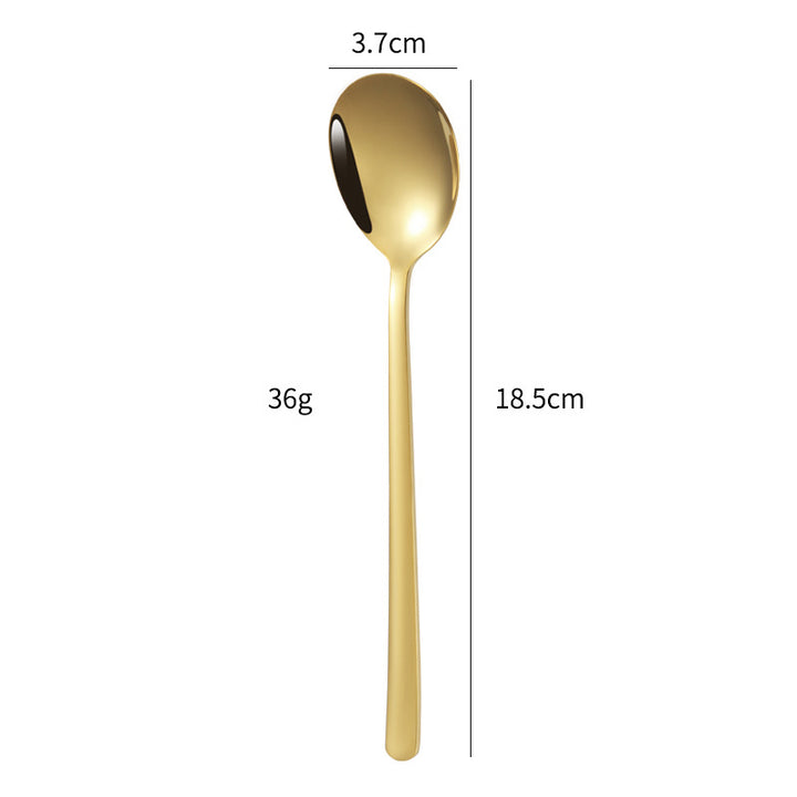 Eleganter Dessertlöffel mit Luxuriöser Goldener Oberfläche Karnz