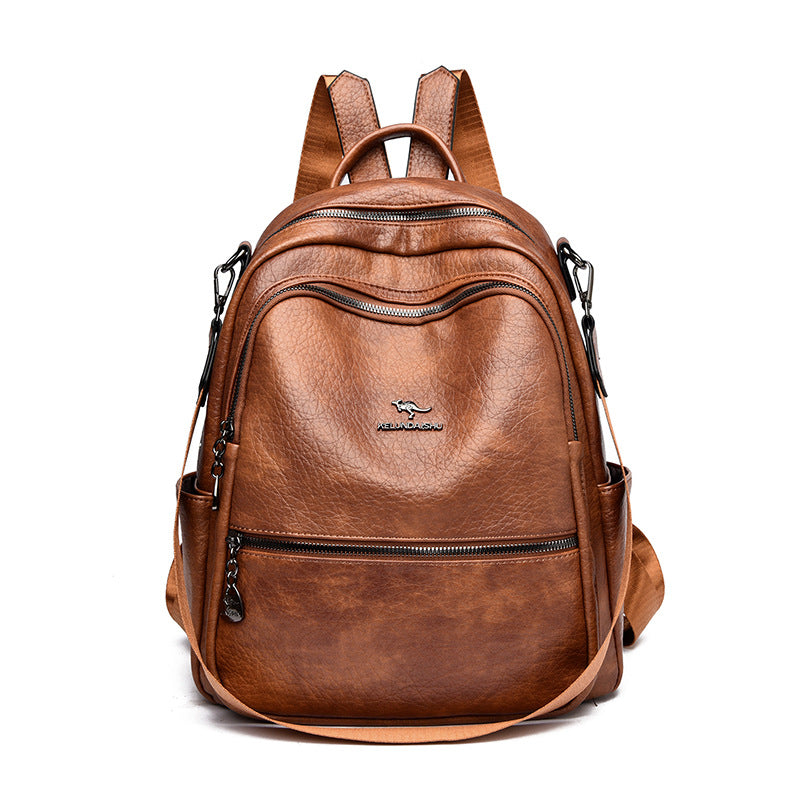 Vintage-inspirierter Leder-Rucksack Karnz