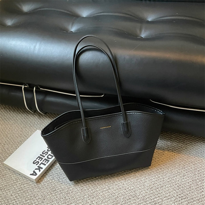 Strukturierte Leder-Tote-Tasche