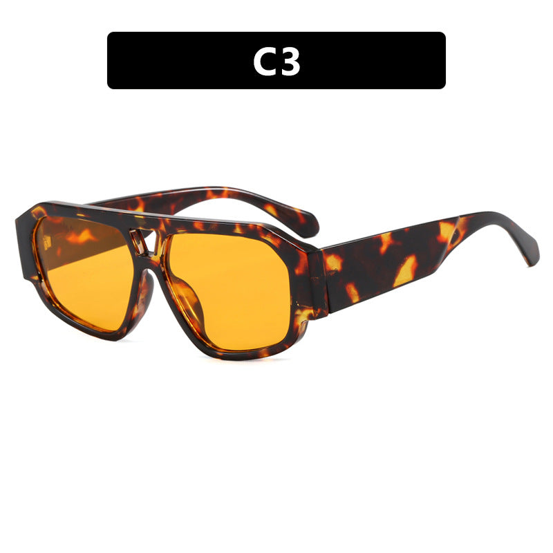 Damen Sonnenbrille mit auffälligem Octagon-Design und UV-Schutz Karnz