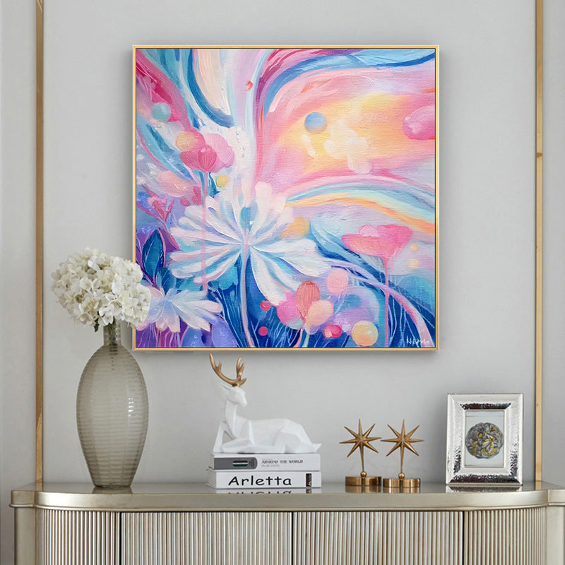 Elegante florale Leinwandkunst für Zuhause