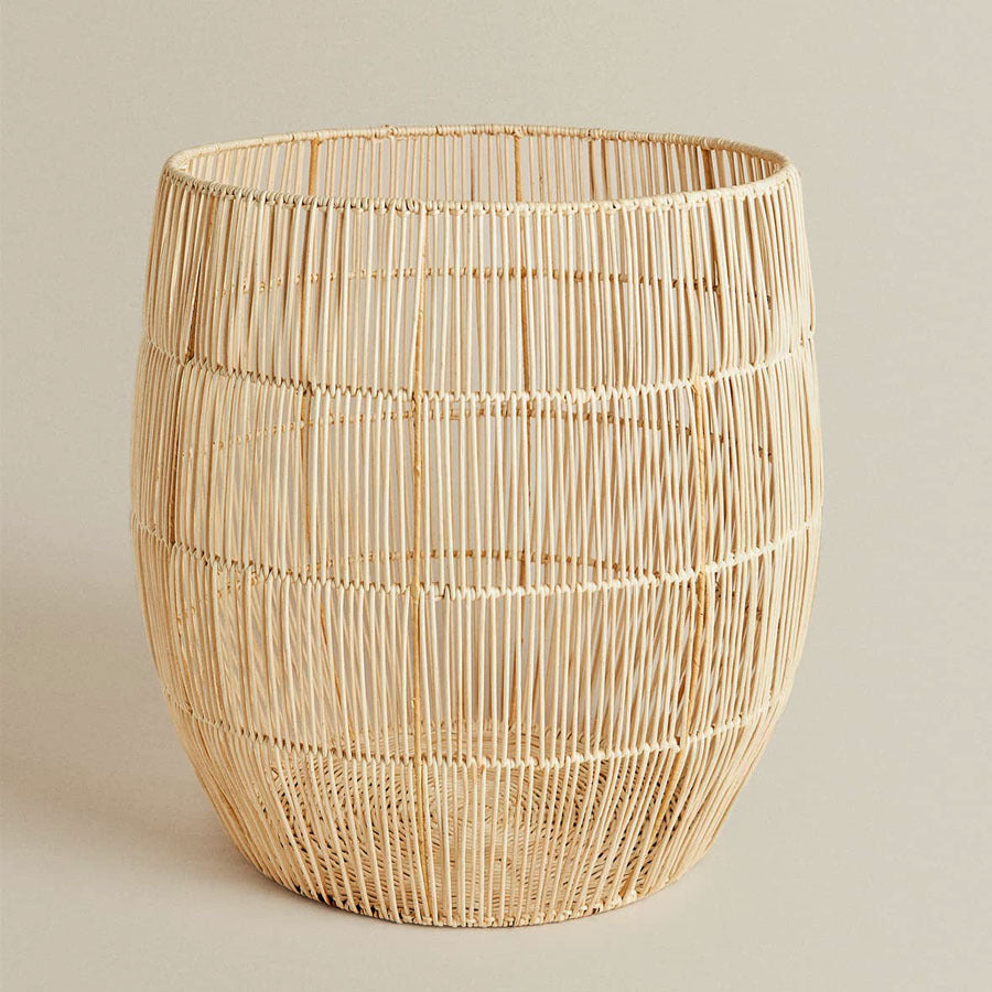 Handgefertigter Aufbewahrungskorb aus Rattan Karnz