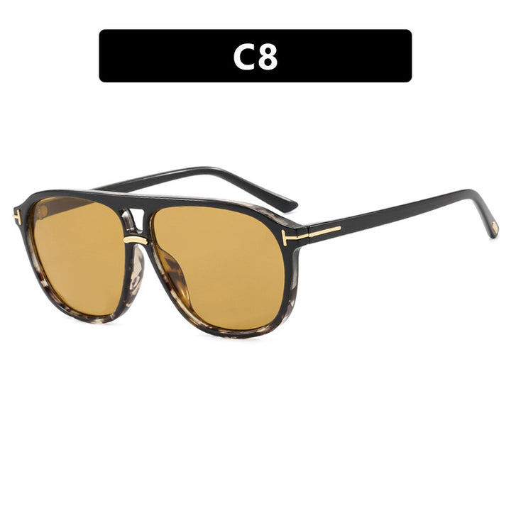 Damen quadratische Sonnenbrille mit luxuriösem Schildkrötenmuster und polarisierenden Gläsern Karnz