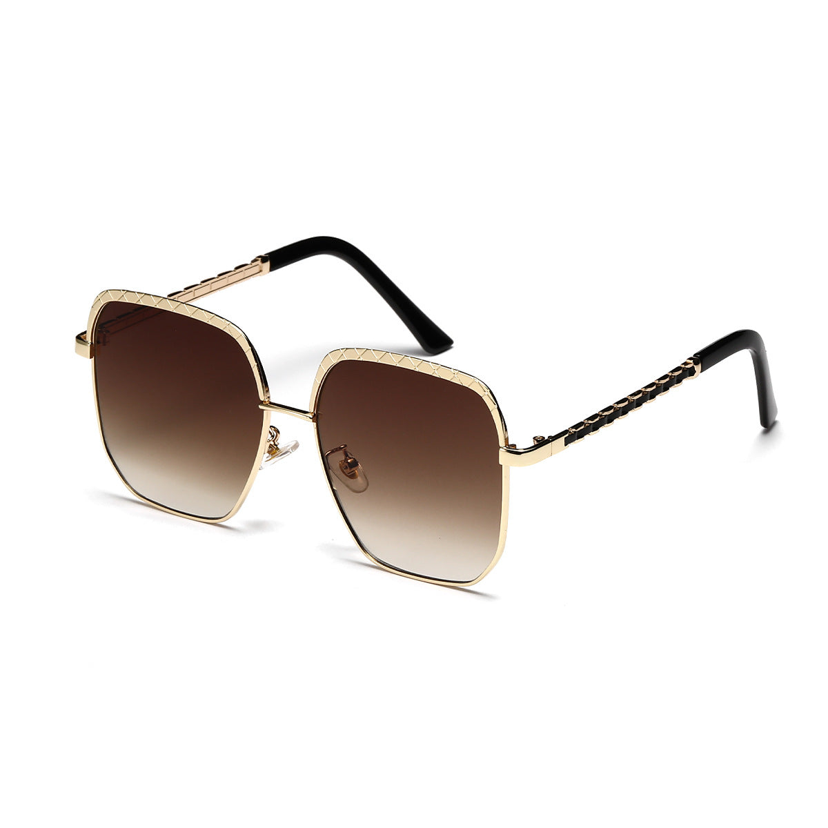Damen modische oversized Sonnenbrille im geometrischen Design Karnz