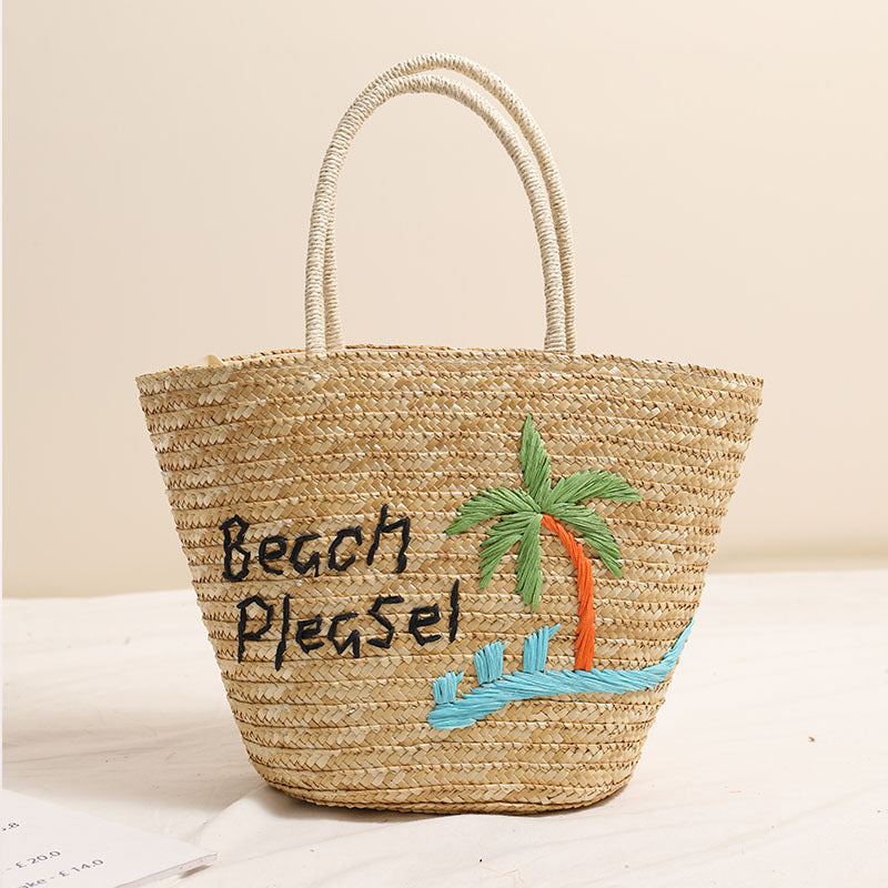 Damen Handgefertigte Strandtasche mit verspieltem Motiv und robusten Tragegriffen Karnz