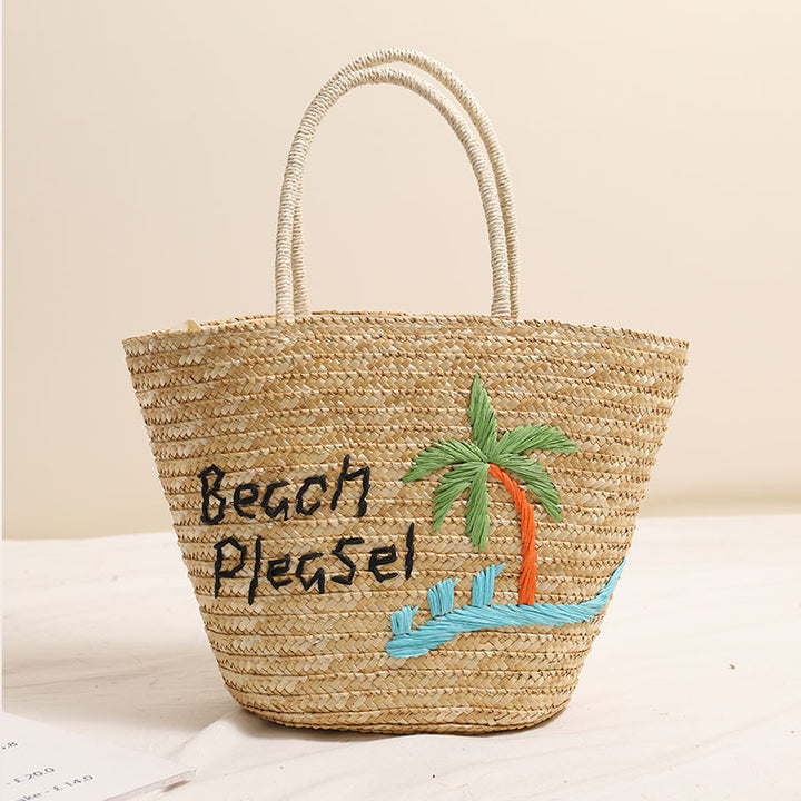 Damen Handgefertigte Strandtasche mit verspieltem Motiv und robusten Tragegriffen Karnz
