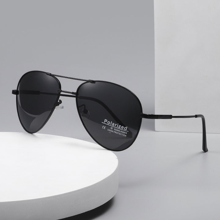 Herren Polarisierte Flugzeug-Sonnenbrille mit ultraleichtem Rahmen und UV-Schutz Karnz
