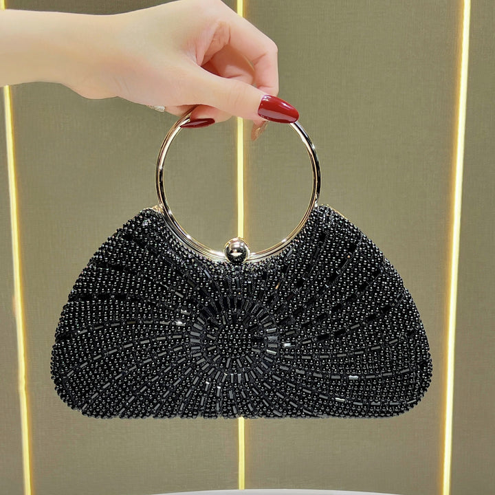 Dekorativer Perlen Clutch Abendtasche
