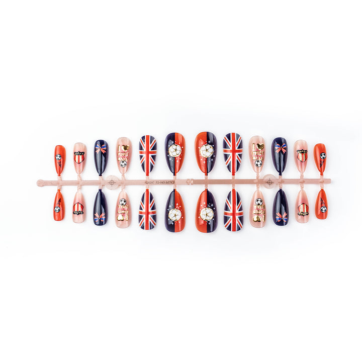 Sport-Themen Press-On Nail Art Set