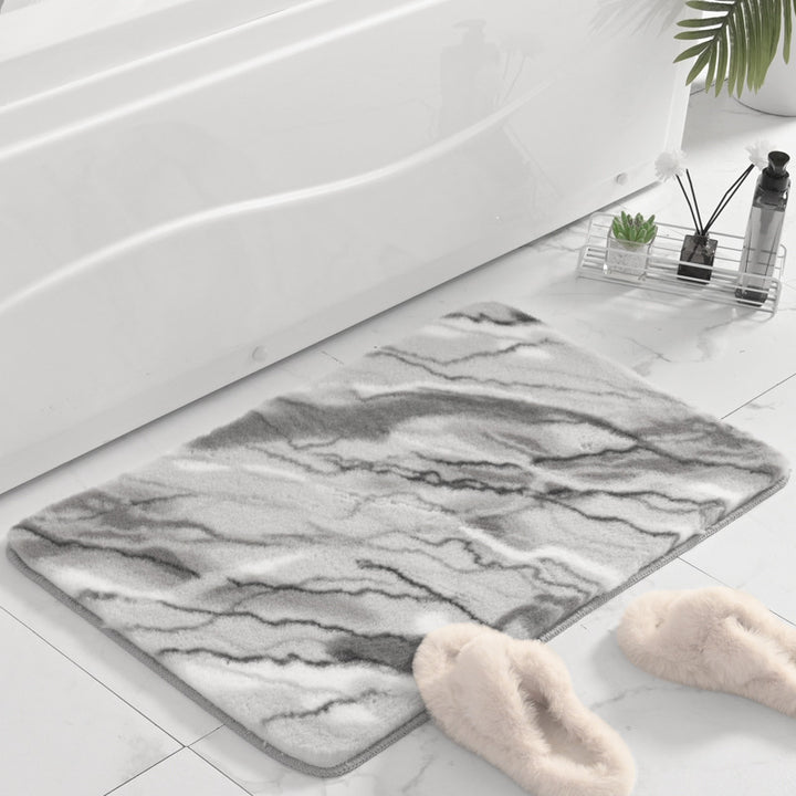 Plüsch Marmor Design Badmatte Karnz