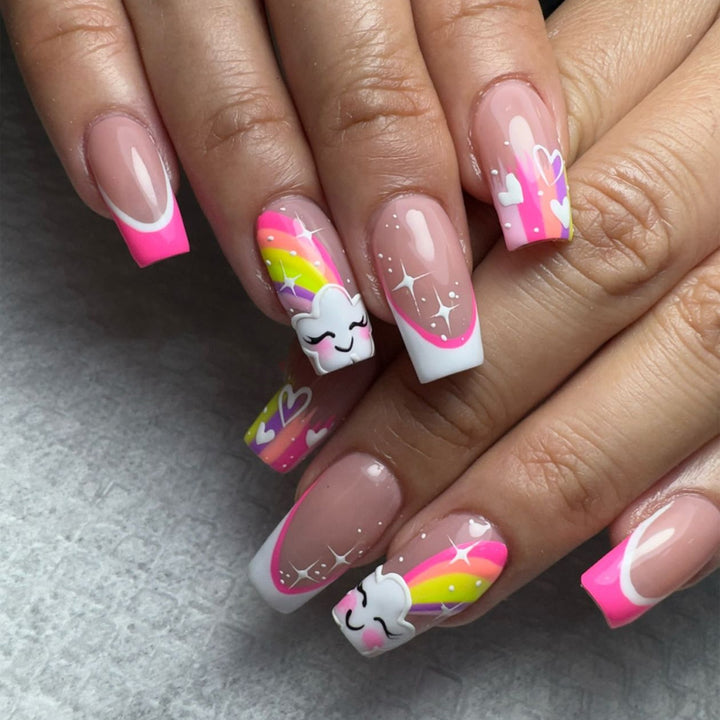 Kreative Regenbogen Nagelkunst Karnz
