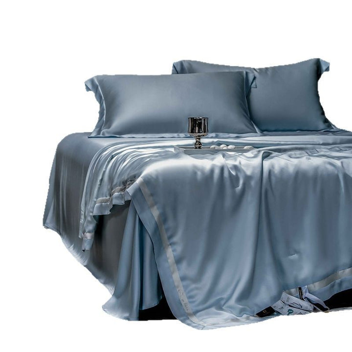 Luxuriöses Baumwollsatin-Bettwäsche-Set mit seidig-glänzendem Finish und Hotelverschluss