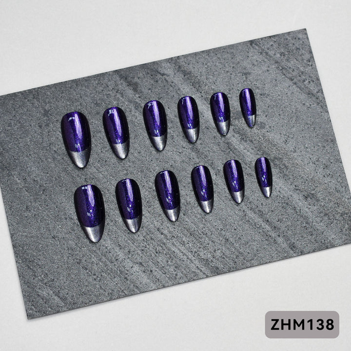 Künstlerisches Press-On-Nagelset mit Kirschblütenmuster Karnz