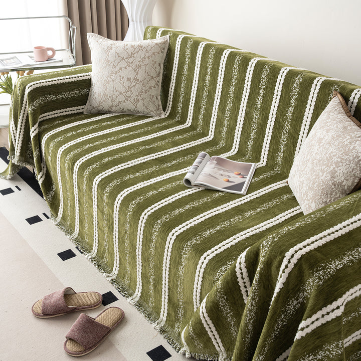 Strukturierte Stricksofa-Decke