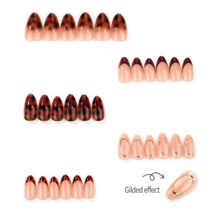 Künstlerische French Tip Druck-Nägel