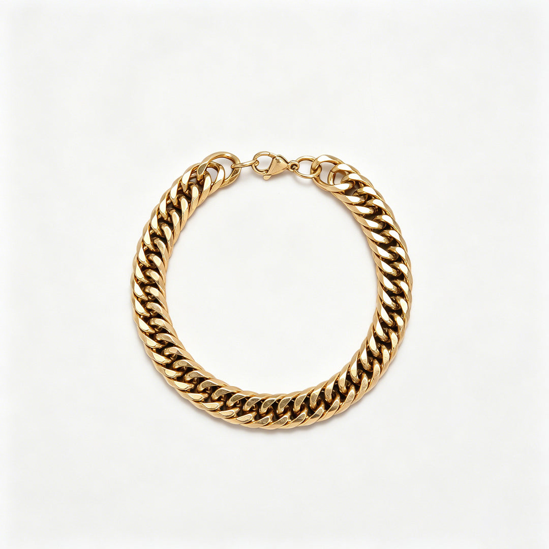 Chunky Metallisch Curb Ketten Halskette Karnz