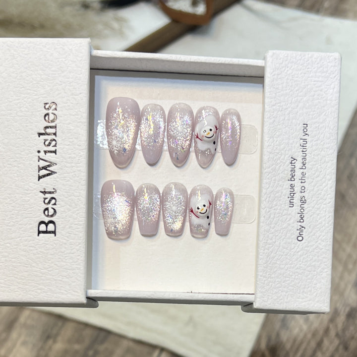 Festliches saisonales Press-On Nagelkunstset