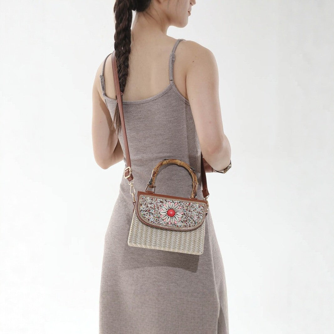 Bestickete Mini-Handtasche