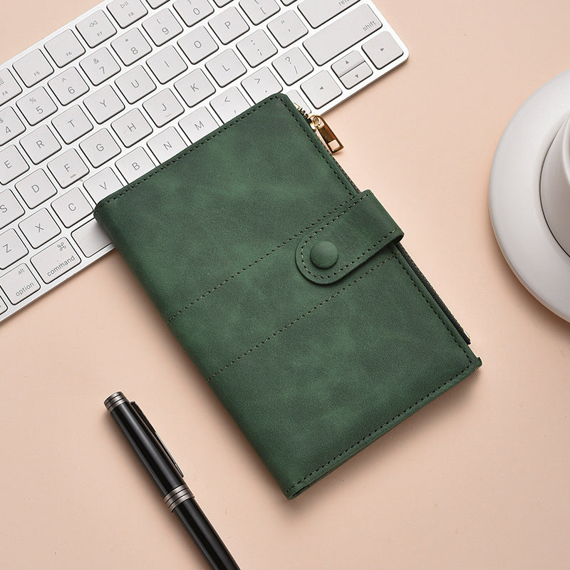 Premium Leder Reißverschluss Journal Organizer Karnz